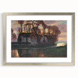 Modern Wall Art - Evening Glow Farm Landscape - Contemporary Art Print