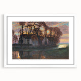 Modern Wall Art - Evening Glow Farm Landscape - Contemporary Art Print