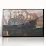Modern Wall Art - Evening Glow Farm Landscape - Contemporary Art Print