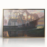 Modern Wall Art - Evening Glow Farm Landscape - Contemporary Art Print