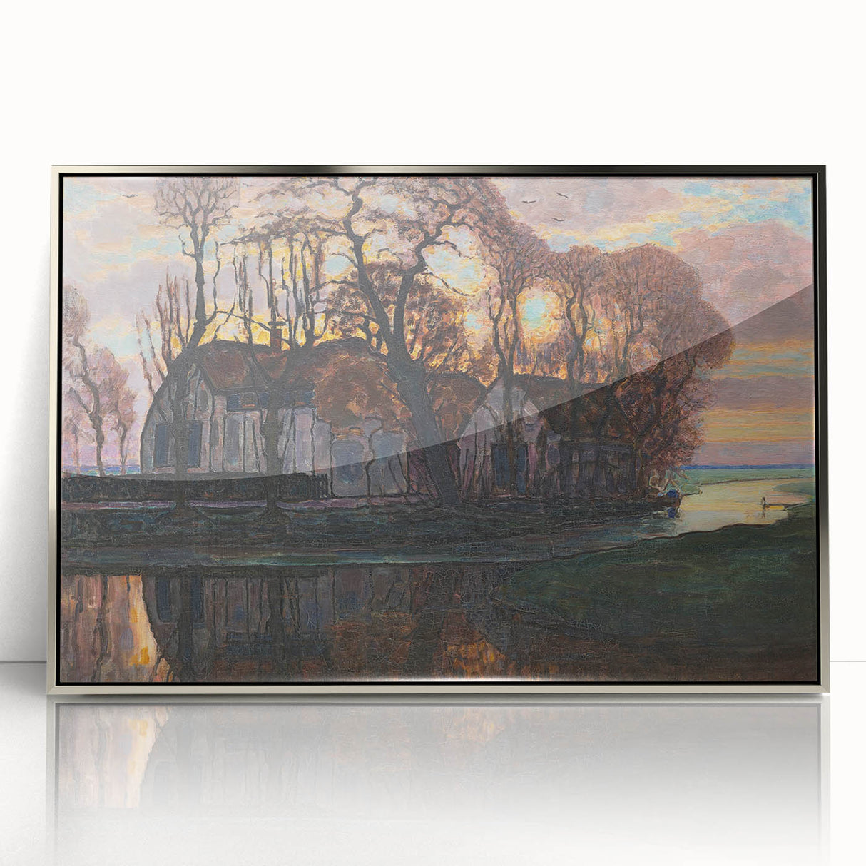 Modern Wall Art - Evening Glow Farm Landscape - Contemporary Art Print