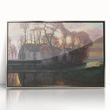 Modern Wall Art - Evening Glow Farm Landscape - Contemporary Art Print