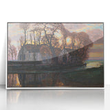 Modern Wall Art - Evening Glow Farm Landscape - Contemporary Art Print