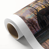 Modern Wall Art - Evening Glow Farm Landscape - Contemporary Art Print