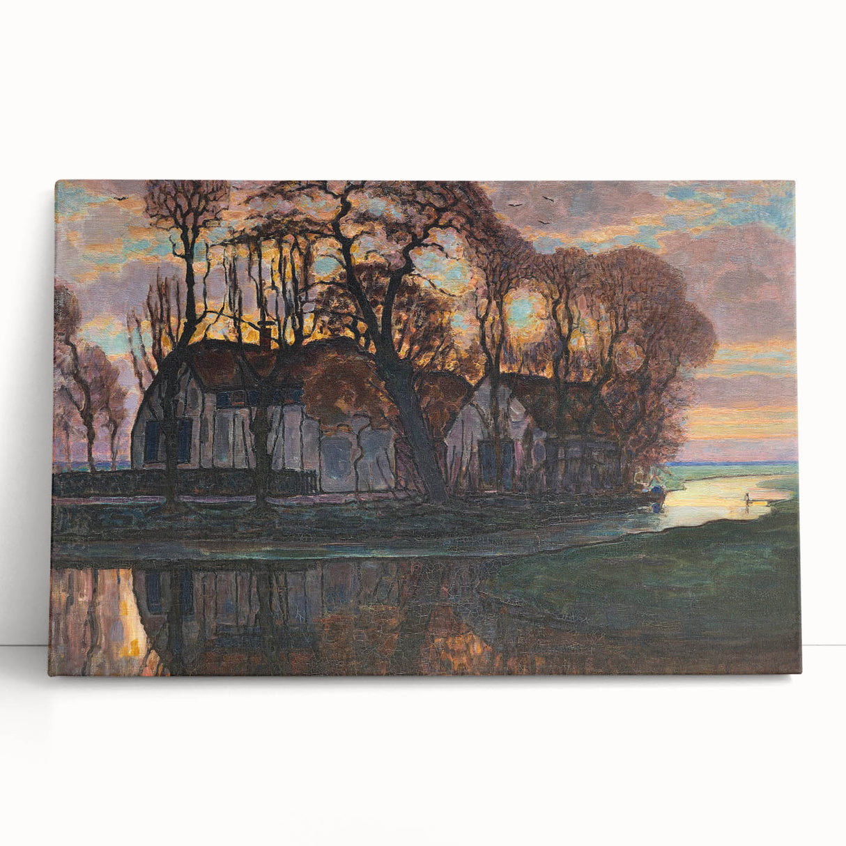 Modern Wall Art - Evening Glow Farm Landscape - Contemporary Art Print