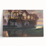 Modern Wall Art - Evening Glow Farm Landscape - Contemporary Art Print