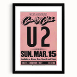 U2 1981 Concert Poster – Vintage Live Show at Country Club