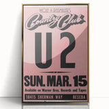 U2 1981 Concert Poster – Vintage Live Show at Country Club