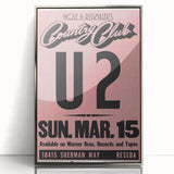 U2 1981 Concert Poster – Vintage Live Show at Country Club