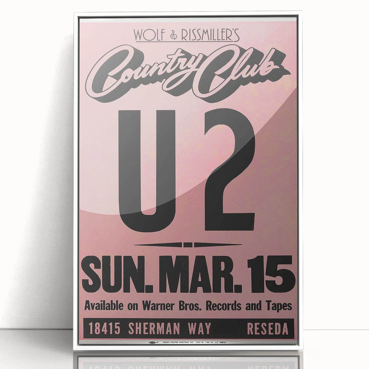 U2 1981 Concert Poster – Vintage Live Show at Country Club