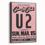 U2 1981 Concert Poster – Vintage Live Show at Country Club