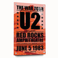 U2 Retro Poster Art - Vintage The War Tour 1983 Red Rocks Print