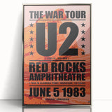 U2 Retro Poster Art - Vintage The War Tour 1983 Red Rocks Print