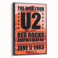U2 Retro Poster Art - Vintage The War Tour 1983 Red Rocks Print