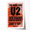 U2 Retro Poster Art - Vintage The War Tour 1983 Red Rocks Print