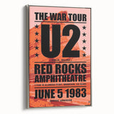 U2 Retro Poster Art - Vintage The War Tour 1983 Red Rocks Print