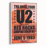 U2 Retro Poster Art - Vintage The War Tour 1983 Red Rocks Print
