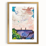 Modern Wall Art - Clouds Over Rooftops | Contemporary Art Print