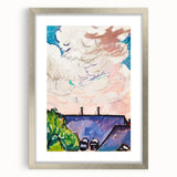 Modern Wall Art - Clouds Over Rooftops | Contemporary Art Print