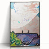 Modern Wall Art - Clouds Over Rooftops | Contemporary Art Print