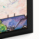 Modern Wall Art - Clouds Over Rooftops | Contemporary Art Print