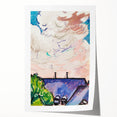 Modern Wall Art - Clouds Over Rooftops | Contemporary Art Print