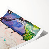 Modern Wall Art - Clouds Over Rooftops | Contemporary Art Print