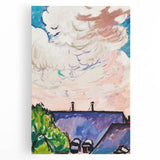Modern Wall Art - Clouds Over Rooftops | Contemporary Art Print