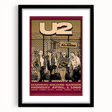 U2 The Unforgettable Fire Tour 1985 Poster Retro Canvas Print