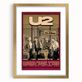 U2 The Unforgettable Fire Tour 1985 Poster Retro Canvas Print