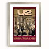 U2 The Unforgettable Fire Tour 1985 Poster Retro Canvas Print