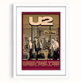 U2 The Unforgettable Fire Tour 1985 Poster Retro Canvas Print