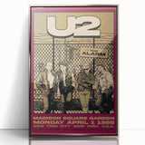 U2 The Unforgettable Fire Tour 1985 Poster Retro Canvas Print