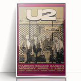 U2 The Unforgettable Fire Tour 1985 Poster Retro Canvas Print