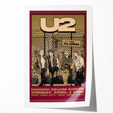 U2 The Unforgettable Fire Tour 1985 Poster Retro Canvas Print