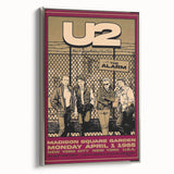 U2 The Unforgettable Fire Tour 1985 Poster Retro Canvas Print