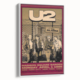 U2 The Unforgettable Fire Tour 1985 Poster Retro Canvas Print