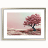 Dreamy Pink Tree Living Room Wall Art - Canvas & Framed Print