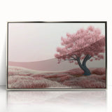 Dreamy Pink Tree Living Room Wall Art - Canvas & Framed Print