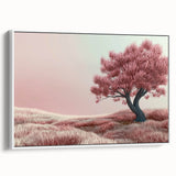 Dreamy Pink Tree Living Room Wall Art - Canvas & Framed Print