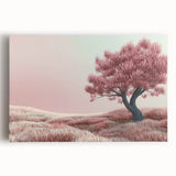 Dreamy Pink Tree Living Room Wall Art - Canvas & Framed Print