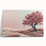 Dreamy Pink Tree Living Room Wall Art - Canvas & Framed Print