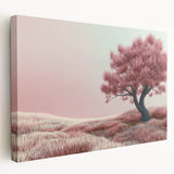 Dreamy Pink Tree Living Room Wall Art - Canvas & Framed Print