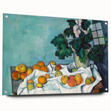 Impressionist Still Life - Flowers and Fruits in Vase Wall Art Print