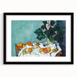 Impressionist Still Life - Flowers and Fruits in Vase Wall Art Print