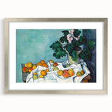 Impressionist Still Life - Flowers and Fruits in Vase Wall Art Print