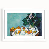 Impressionist Still Life - Flowers and Fruits in Vase Wall Art Print