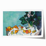 Impressionist Still Life - Flowers and Fruits in Vase Wall Art Print