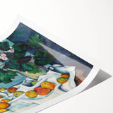 Impressionist Still Life - Flowers and Fruits in Vase Wall Art Print