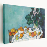 Impressionist Still Life - Flowers and Fruits in Vase Wall Art Print